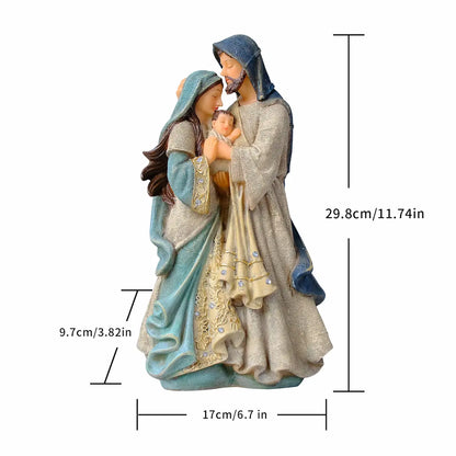 Holy Family statue 11.75 inch with measurements