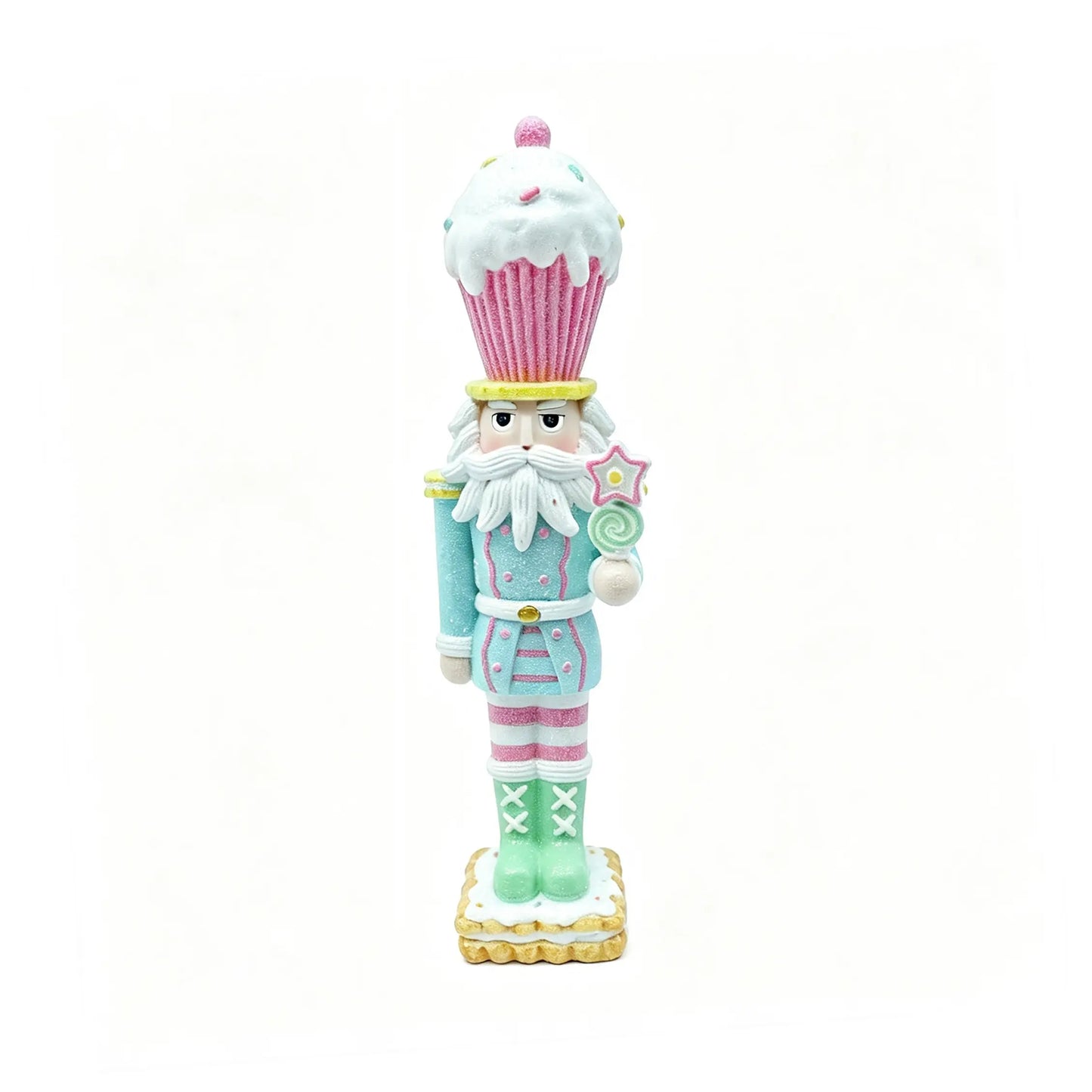 Hand-Painted Cupcake Nutcracker Figurine 31cm