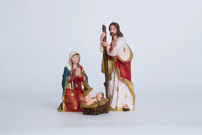 11-Piece Nativity Scene Set – Hand-Painted Resin Christmas Nativity Figurines with Holy Family, Three Wise Men, Angel, Shepherd & Animals – Indoor Holiday Decor