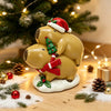Cute Christmas Capybara Stacking Duo Figurine – Resin Holiday Decoration