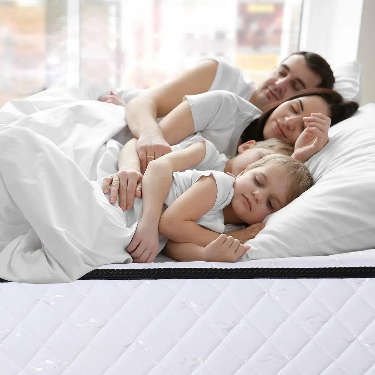 Zayton Queen Size 9.1 Inch Pocket Spring Memory Foam Mattress, CertiPUR-US Certified Medium Firm Hybrid Mattress