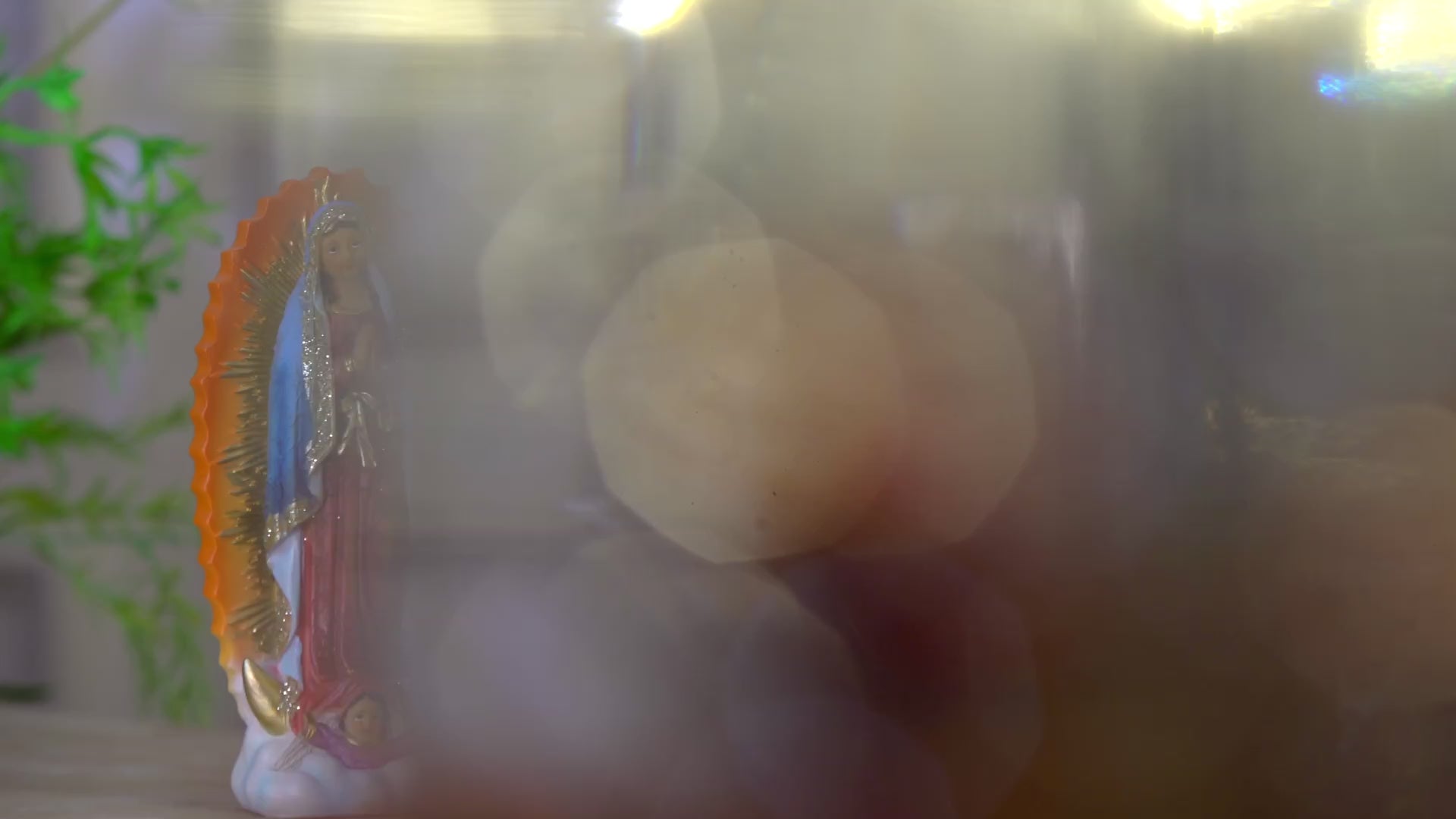 product video of Our Lady of Guadalupe resin statue