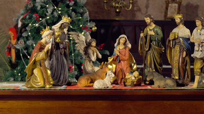 11-Piece Nativity Figurines Set – Available in 5", 8" & 12", Indoor Christmas Display