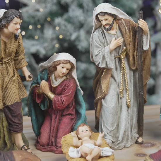 Video of Zayton 12-piece Hand-Painted Nativity Figurines Set 0065