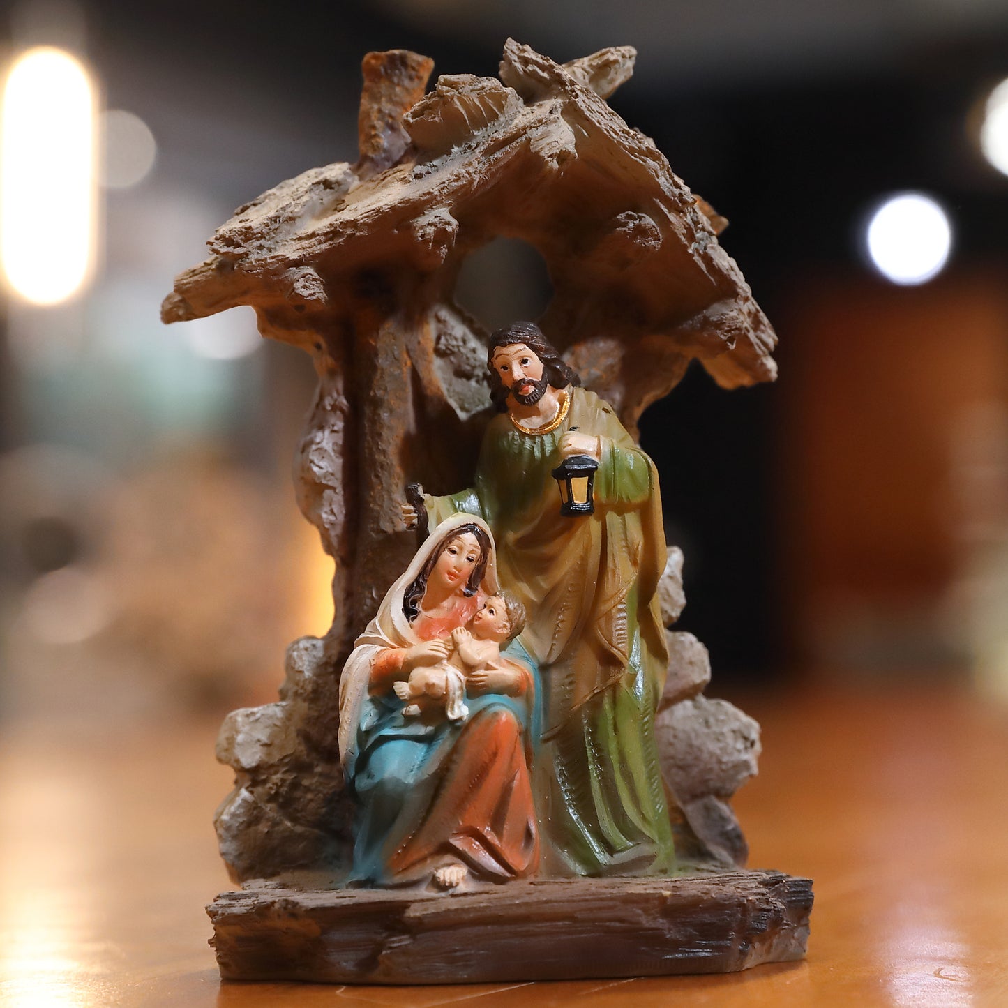 Zayton Figurine Holy Family Nativity Scene Home Decoration Christ Jesus Statues Mary Joseph Miniature sculpture Christmas gift