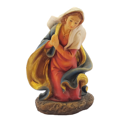 Zayton Nativity Scene Set Baby Jesus Manger Christmas Crib Figurines Miniatures Ornament Church Statue Xmas Gift Home Decoration